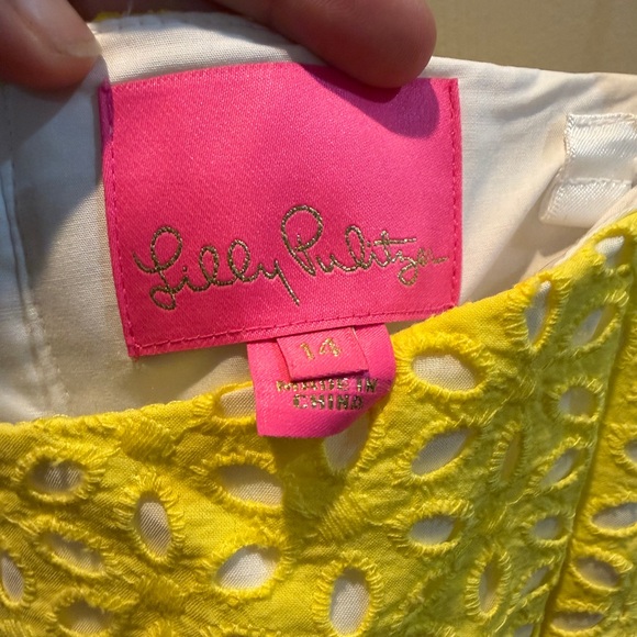 Lilly Pulitzer Sunshine Yellow Eyelet Dress - Picture 2 of 2